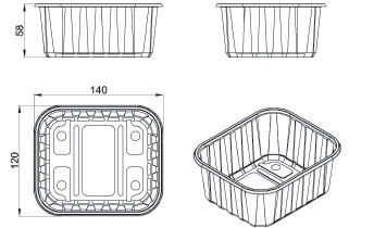 Caserole fructe FC perforate 375 cc