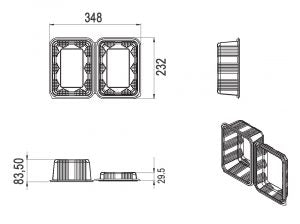 Caserole CC inalt neperforate 2000gr