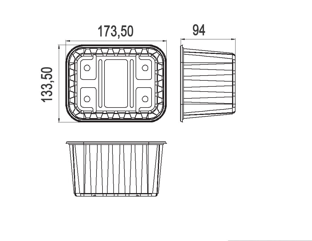 Caserole fructe FC perforate 950gr