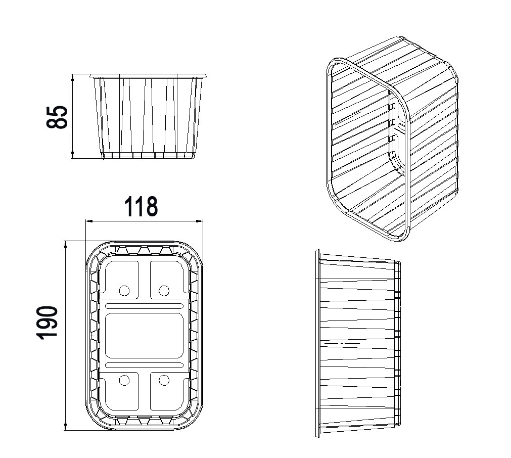 Caserole fructe fara capac 750g