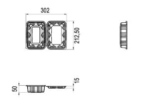 Caserole CC neperforate 1000gr