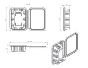 Caserole aliemnte cu capac plat 500g