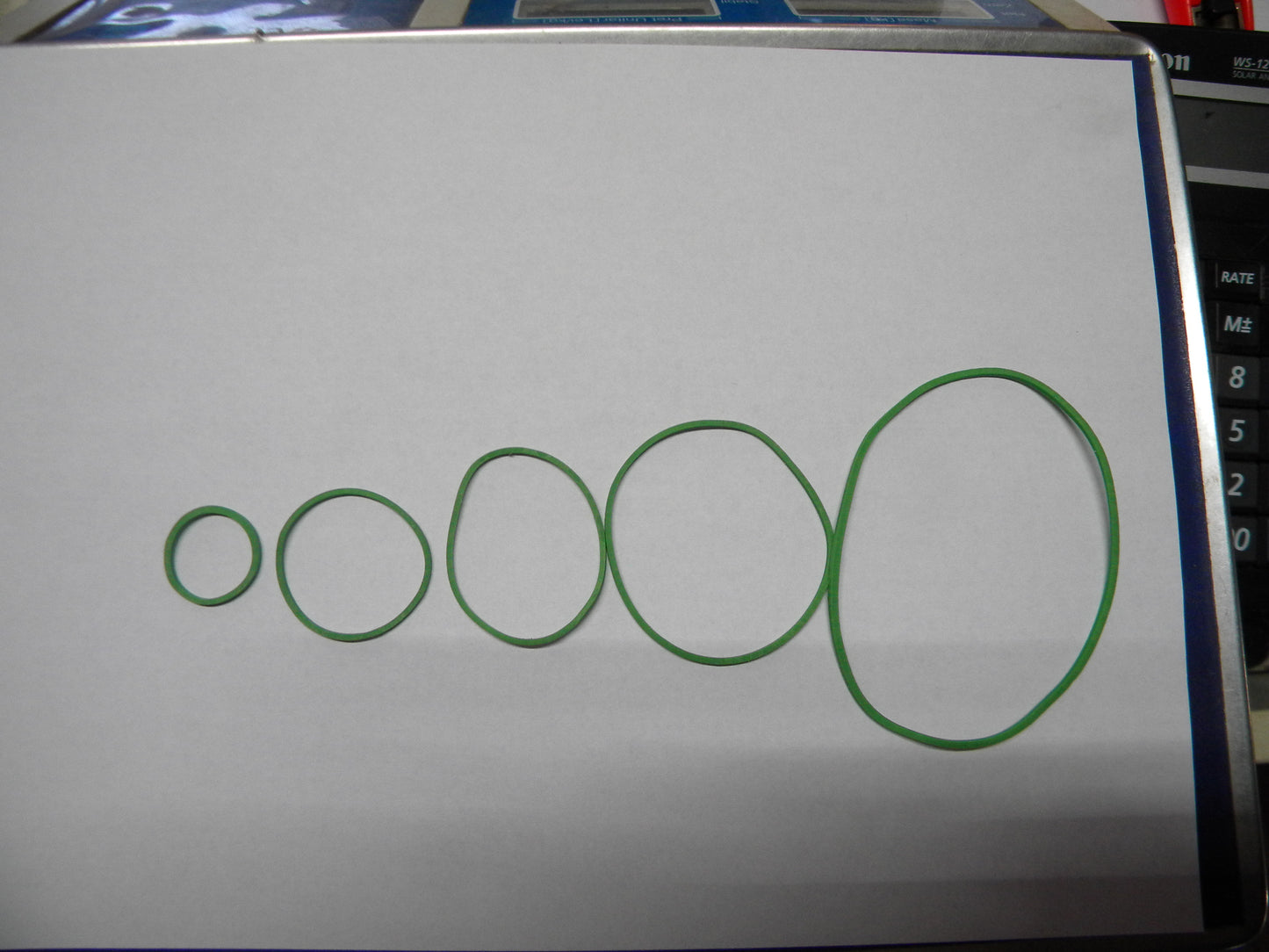 Elastice guma verde pentru bani 80 mm