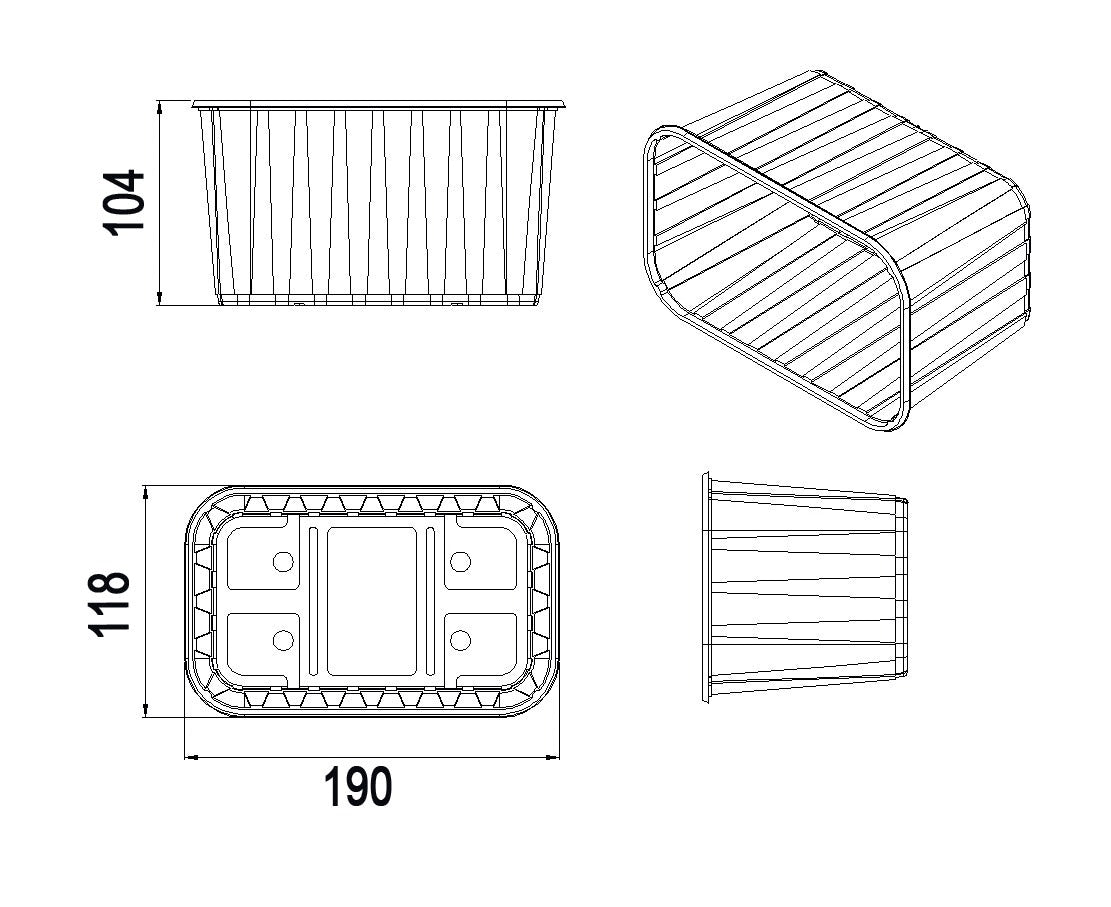 Caserole fructe 1 kg fara capac