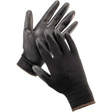 Manusi de lucru negre cauciucate
